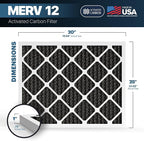 BNX TruFilter 20x25x1 MERV 12 Odor Defense AC Furnace Air Filter - Image 2