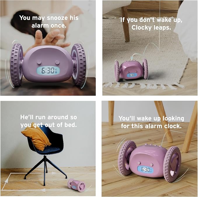 CLOCKY Alarm Clock on Wheels – Loud Rolling Alarm Clock - Image 8