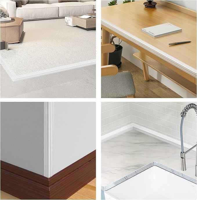 Wall Corner Protector Peel and Stick Wall Molding Trim Flexible Corner Guard