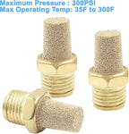 10 Pack 1/4" Male Thread Pneumatic Brass Exhaust Muffler Filter Air Pneumatic - Image 4