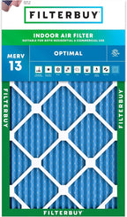 Filterbuy 13.5x23.5x1 Air Filter MERV 13 Optimal Smoke & Allergy Defense by Filterbuy
