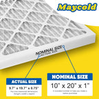 Maycold MERV 8 10x20x1 Furnace Air Filters, Pleated HVAC AC Filters – Actual - Image 3