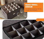 storageLAB Wine Glass Storage Containers, Hard Shell Organizer