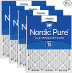 Nordic Pure 12x20x1 Pleated MERV 12 Air Filters 4 Pack by NordicPure