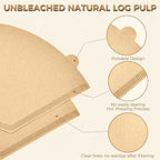 100 Count #4 Cone Coffee Filters 8-12 Cup, Unbleached Natural Paper, Disposable - Image 3
