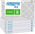 Aerostar 12x12x2 MERV 8, Pleated Air Filter, Box of 6, Made in the USA by AirFiltersDelivered