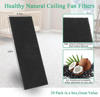 20 Pcs Ceiling Fan Filters for Blades, Fan Air Purifier Pads - Image 8