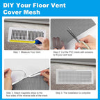 4 PCS DIY White Magnetic Vent Covers – 13.8" x 11.8" Customizable Air Register - Image 2