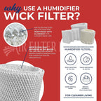 Air Filter Factory Replacement For ReliOn RCM-832 Humidifier Wick Filters 2-Pack - Image 6