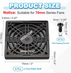 PATIKIL 70mm Fan Filter Grill - Image 2