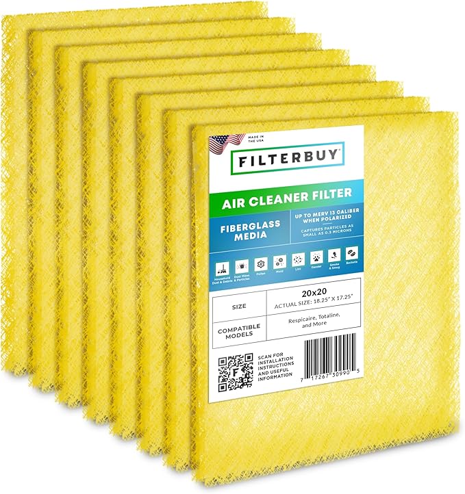Filterbuy 20x20 Air Cleaner Filter Replacement Pads by Filterbuy