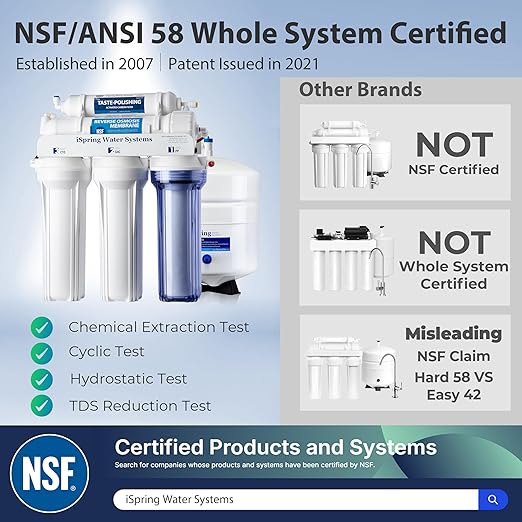 iSpring RCC7, NSF Certified, High Capacity Under Sink 5-Stage Reverse Osmosis - Image 4