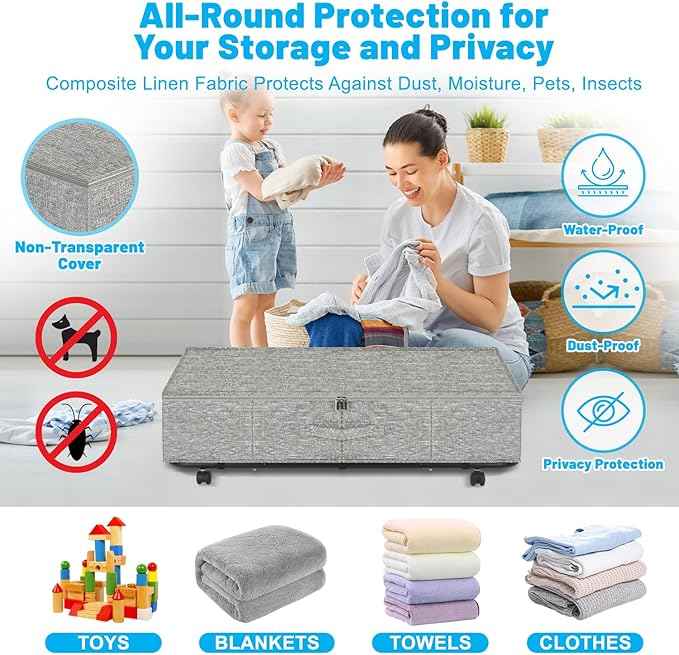Large Sturdy Under Bed Storage