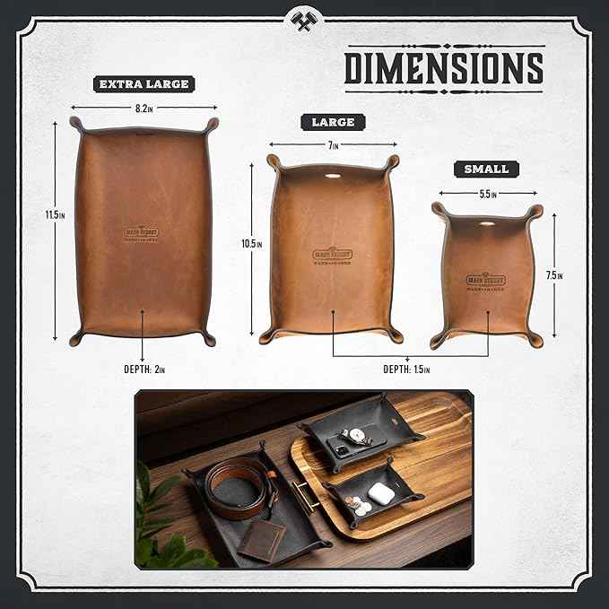 Main Street Forge Leather Valet Tray