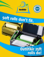 8" x 25' Rolls - 4 Pack OutOfAir Vacuum Sealer Rolls. Works - Image 2