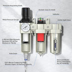 1/2" NPT Air Compressor Water Separator, Industrial Grade 3 Stage Air Drying - Image 3