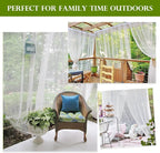 RYB HOME 2 Panels Porch Screen Mesh Outdoor Curtains Lightweight Mosquito - Image 2