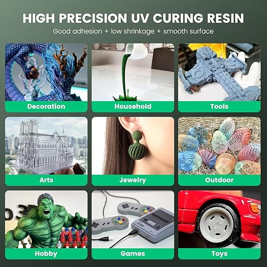 SUNLU 3D Printer Resin Bundle, 395 to 405nm UV Curing 3D Printing Liquid - Image 3