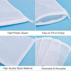 Segarty Filter Media Bags, 10 Pack 0.5mm Fine Mesh 7.7 x 6 Inch White Reusable - Image 5