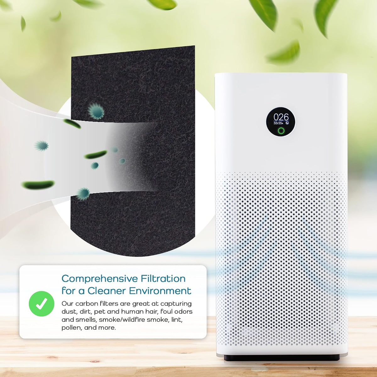 Breathe Naturally Universal Cut To Fit Carbon Activated Air Filter