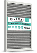 16x20x1 Reusable Air Filter, Electrostatic HVAC AC Furnace Filter, Merv 8 by KEYINGXUAN