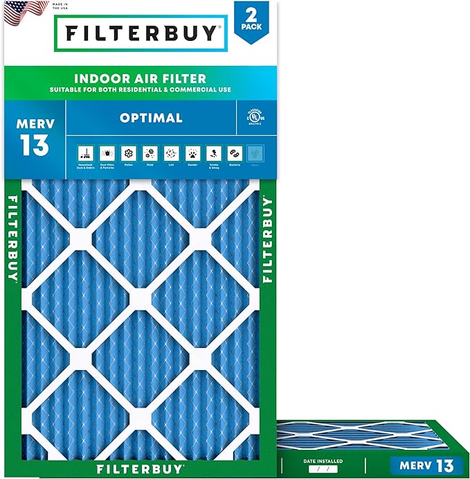 Filterbuy 18x36x1 Air Filter MERV 13 Optimal Smoke & Allergy Defense, by Filterbuy