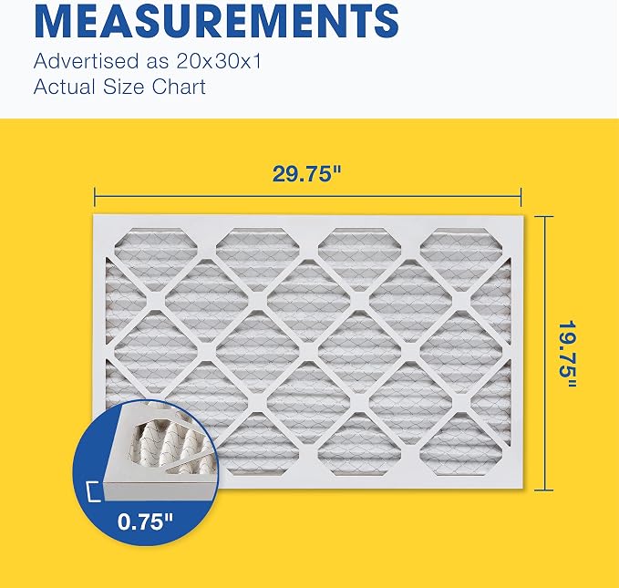 Aerostar 20x30x1 MERV 13 Pleated Air Filter, AC Furnace Air Filter, 4 Pack - Image 2