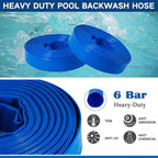 Eastrans 1 1/2 in x 50 ft Pool Backwash Hose Kit - Image 2