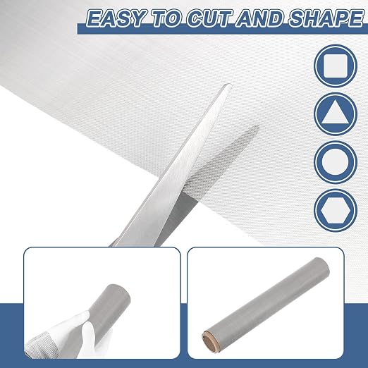 uxcell 2Pcs 120 Mesh 48" x 16" Woven Wire Mesh, 304 Stainless Steel Air Vent - Image 4