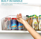 Vtopmart Clear Plastic Pantry Organizer Bins, Countertops, Freezer Organization