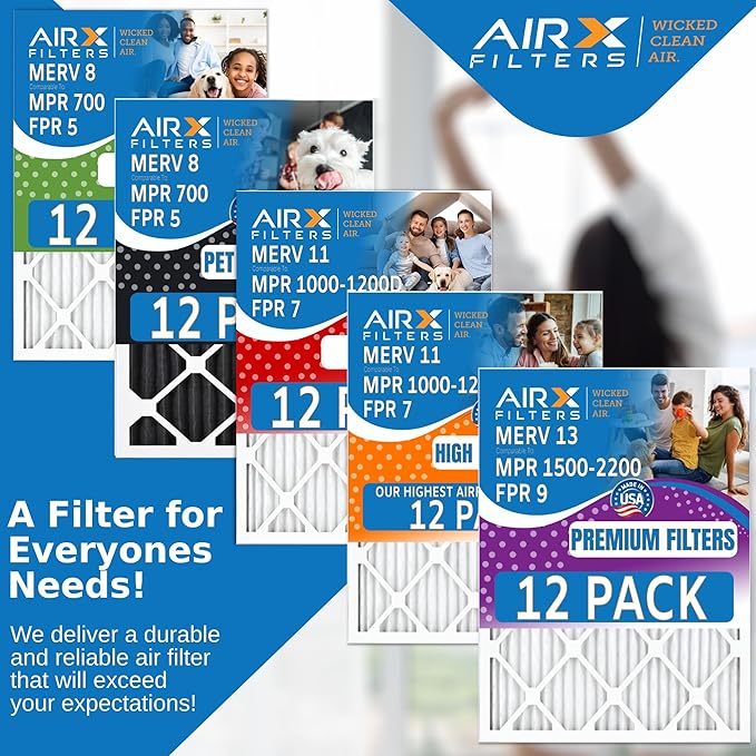 16x22x1 Air Filter MERV 8 Rating, 12 Pack of Furnace Filters Comparable to MPR - Image 5