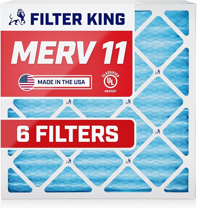 Filter King 13x20x1 Air Filter | 6-PACK | MERV 11 HVAC Pleated A/C Furnace by FilterKing