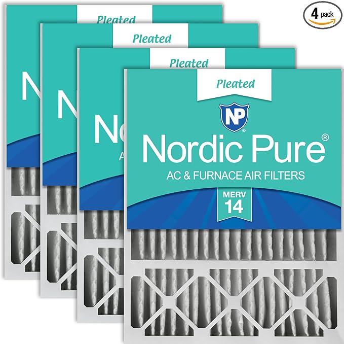Nordic Pure 16x25x5 Honeywell/Lennox Replacement MERV 14 Air Filters 4 Pack by NordicPure