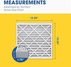 Aerostar 16x16x2 MERV 13, Pleated Air Filter, Box of 6, Made in the USA - Image 2