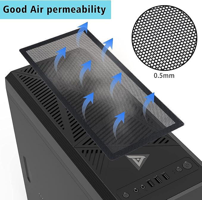280x140mm PC Case Dust Mesh Filter, Magnetic Frame Computer Fan Dust Mesh PC - Image 4