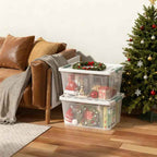 Zopnny 35 Qt. Stackable Plastic Storage Bins