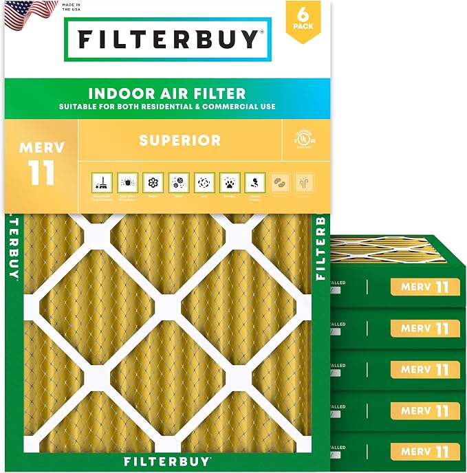 Filterbuy 30x32x2 Air Filter MERV 11 Superior Pet & Allergy Defense, by Filterbuy
