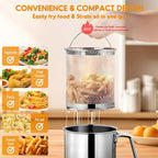 Chihee Grease Container Deep Fryer 2 in 1 Stainless Steel Bacon Grease Saver - Image 2