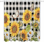 Sunflowers Living Room Curtains 84 Inch Length, Window Curtains Tab Top by Unknown