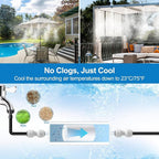 Misters for Outside Patio, Outdoor Water Misting Cooling System w Filter - Image 3