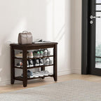 Shoe Bench Storage Rubberwood, Entryway Bench - Image 9