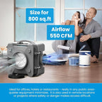 CADPXS Shield-550 Negative Machine Airbourne Cleaner HEPA Scrubber Water Damage - Image 4
