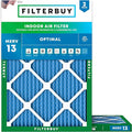 Filterbuy 19.88x21.5x1 Air Filter MERV 13 Optimal Smoke & Allergy Defense by Filterbuy