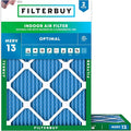 Filterbuy 16x22x1 Air Filter MERV 13 Optimal Smoke & Allergy Defense, by Filterbuy