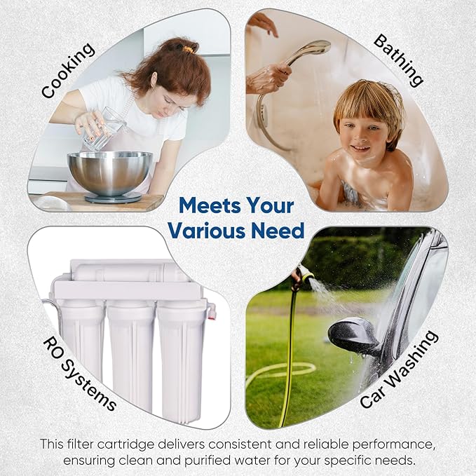 1 Micron 2.5" x 10" Whole House CTO Carbon Water Filter Cartridge Replacement - Image 8