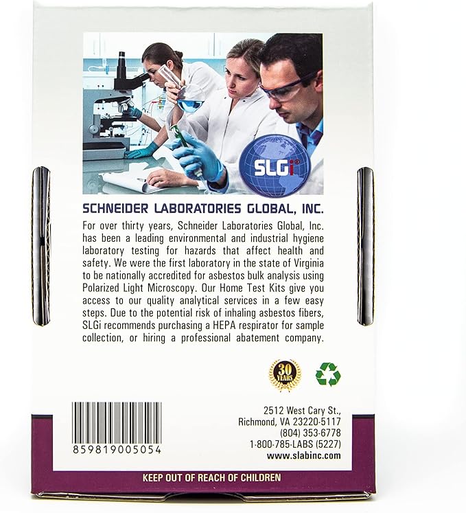 SLGI Home Test Kits Asbestos 1 PK Return Ground Shipping Included - Image 6