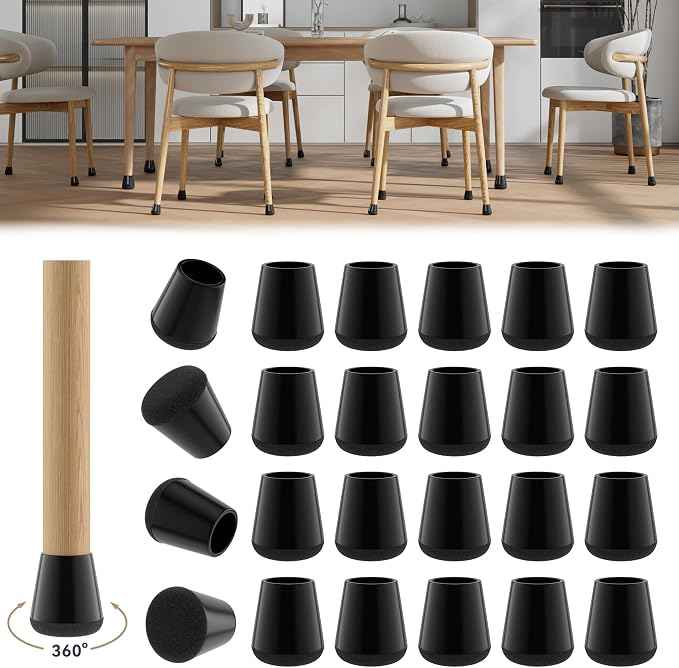 24PCS Extra Small Chair Leg Floor Protectors