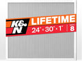 K&N 24X30X1 HVAC Furnace Air Filter, Lasts a Lifetime, Merv 8, the Last HVAC by KNEngineeringInc