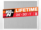 K&N 24X30X1 HVAC Furnace Air Filter, Lasts a Lifetime, Merv 8, the Last HVAC by KNEngineeringInc