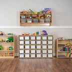 Wood Designs Cubby Storage Bin, Heavy Duty Plastic Containers